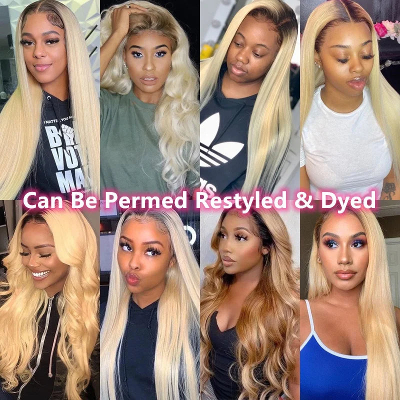 Perruque  lace frontale HD 13x4 blonde 613 Double Drawn- cheveux 100% Naturel