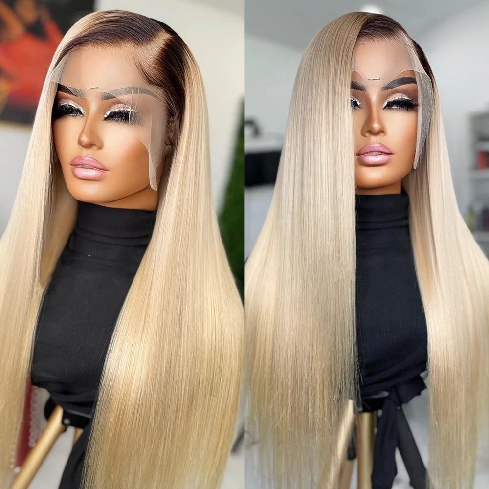 Perruque  lace frontale HD 13x4 blonde 613 Double Drawn- cheveux 100% Naturel