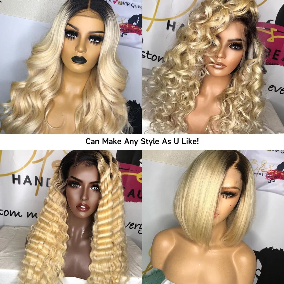 Perruque  lace frontale HD 13x4 blonde 613 Double Drawn- cheveux 100% Naturel